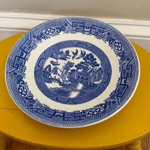 Blue willow plate bowl